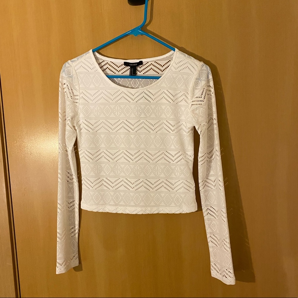 Forever21 geometric crop top